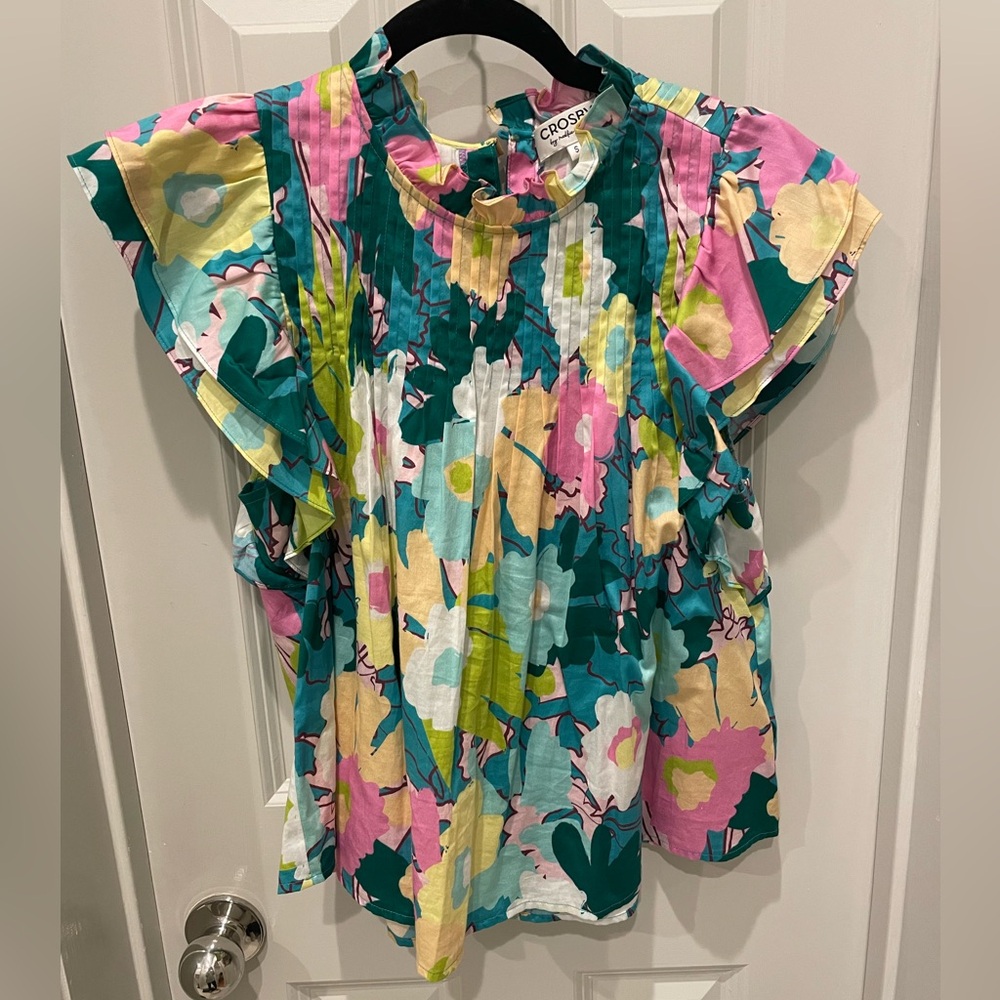 CROSBY by Mollie Burch Vibrant Striped Blouse